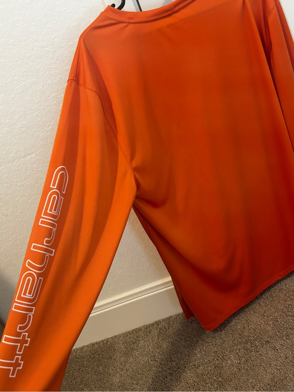 Carhartt Men's Long-Sleeve Performance Tee in Bright Orange
